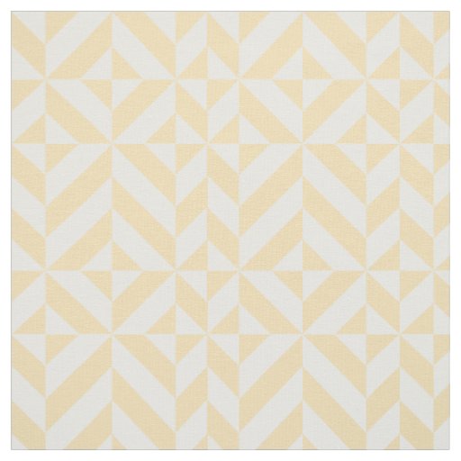 Pale Melon Geometric Deco Cube Pattern Fabric