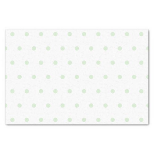 Pale Milky Jade Polka Dots Pattern Tissue Paper