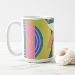 Pale Minimalist Abstract Geometric Shapes Coffee Mug