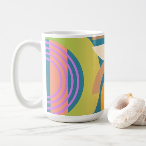 Pale Minimalist Abstract Geometric Shapes  Coffee Mug