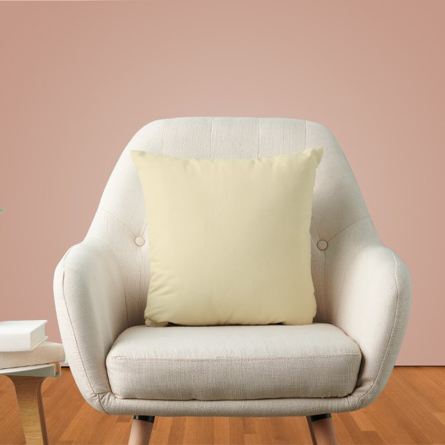 Pale Moon Solid Color  Throw Pillow (Creator Uploaded)