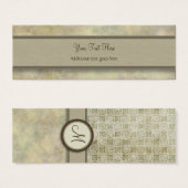 Pale Moss Coin Pattern with Monogram (Front & Back)