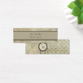 Pale Moss Coin Pattern with Monogram (Desk)