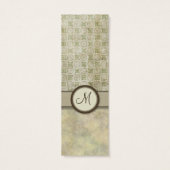 Pale Moss Coin Pattern with Monogram (Back)
