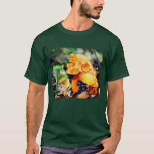 Pale Orange Wild Mushrooms Nature  T-Shirt