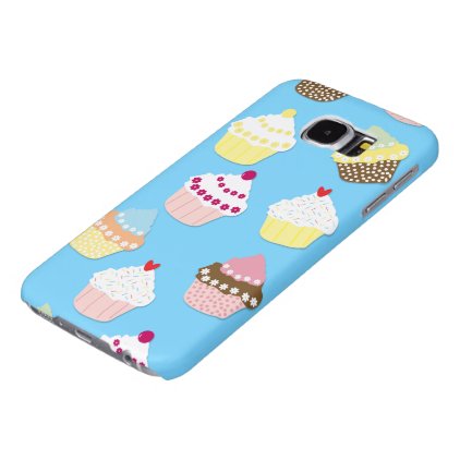 Pale Pastel Blue Cup Cakes Samsung Galaxy S6 Case