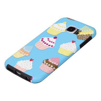 Pale Pastel Blue Cup Cakes Samsung Galaxy S6 Case