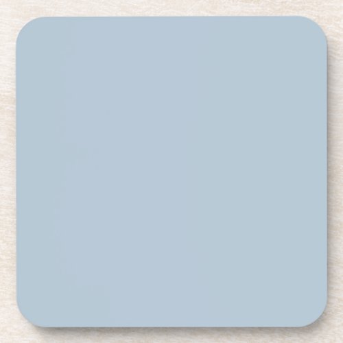 Pale Pastel Blue Solid Color _ Color _ Hue Beverage Coaster