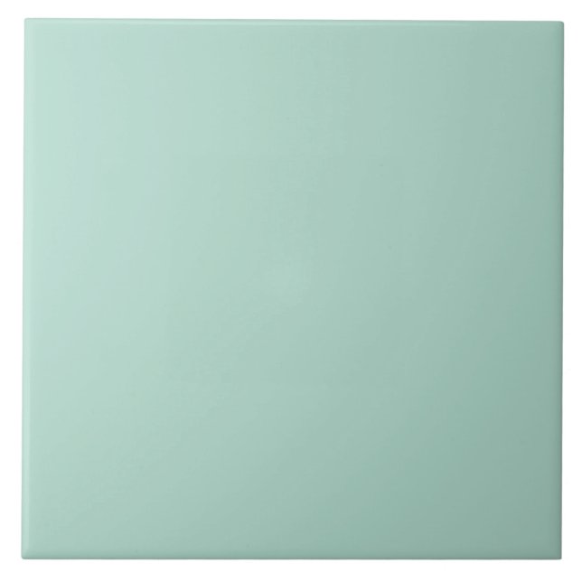 Pale Pastel Green Ceramic Tile. Ceramic Tile (Front)