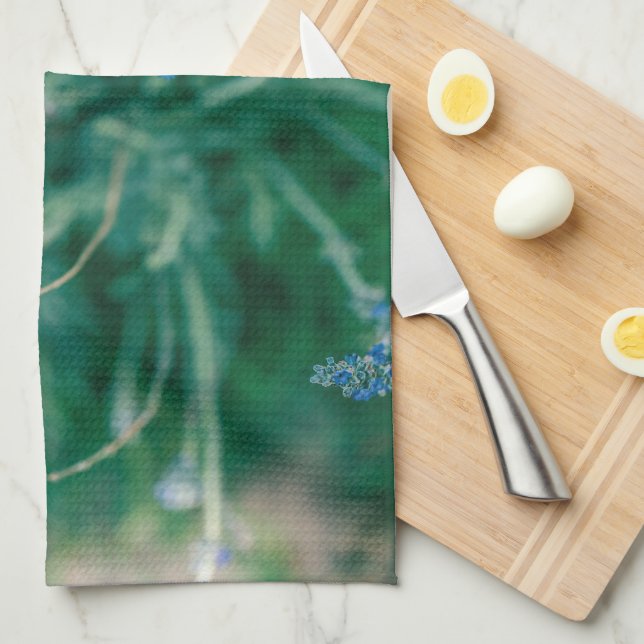 Pale Pastel Purple Lavender Flower Décor Kitchen Towel (Quarter Fold)