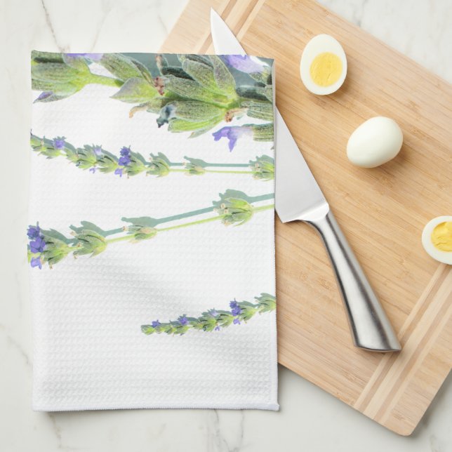 Pale Pastel Purple Lavender Flower Décor Kitchen Towel (Quarter Fold)
