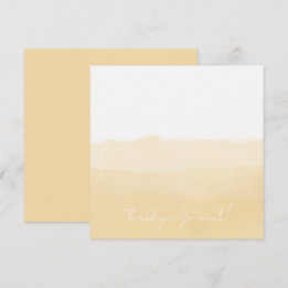 Pale Peach Folded Thank You Card