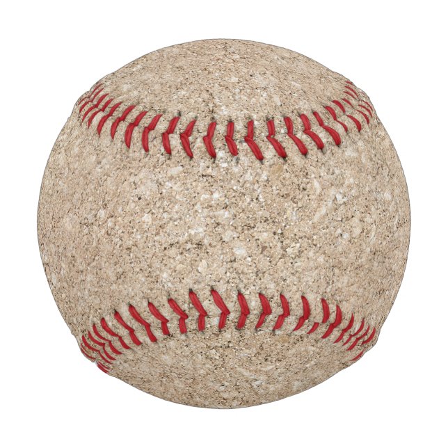 Pale Peachy Beige Cement Sidewalk Baseball (Front)