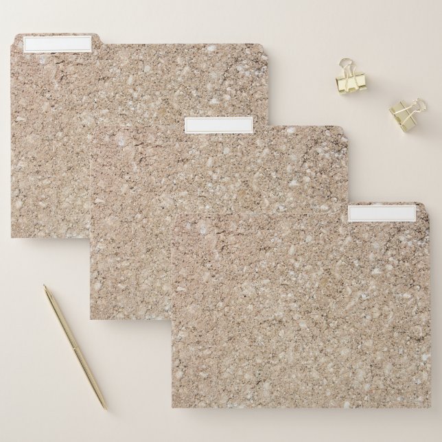 Pale Peachy Beige Cement Sidewalk File Folder (Set)