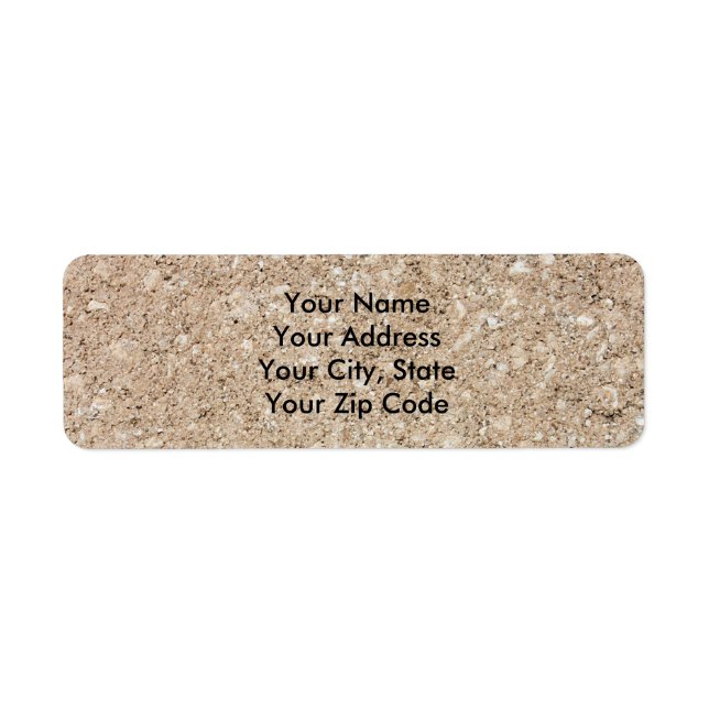 Pale Peachy Beige Cement Sidewalk Label (Front)