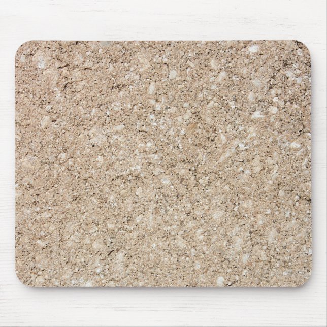 Pale Peachy Beige Cement Sidewalk Mouse Pad (Front)