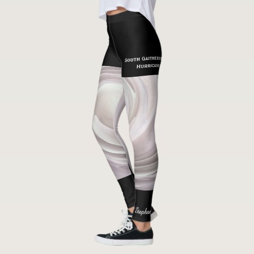 Pale Pink Abstract Swirl with Fake Black Shorts Leggings