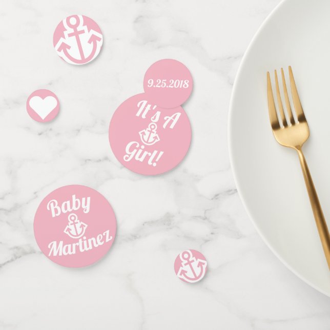Pale Pink Anchor Customizable Confetti (Group)