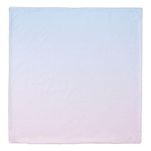 Pale Pink and Blue Gradient Background Duvet Cover