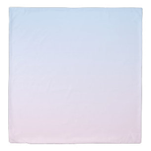 Pale Pink and Blue Gradient Background Duvet Cover