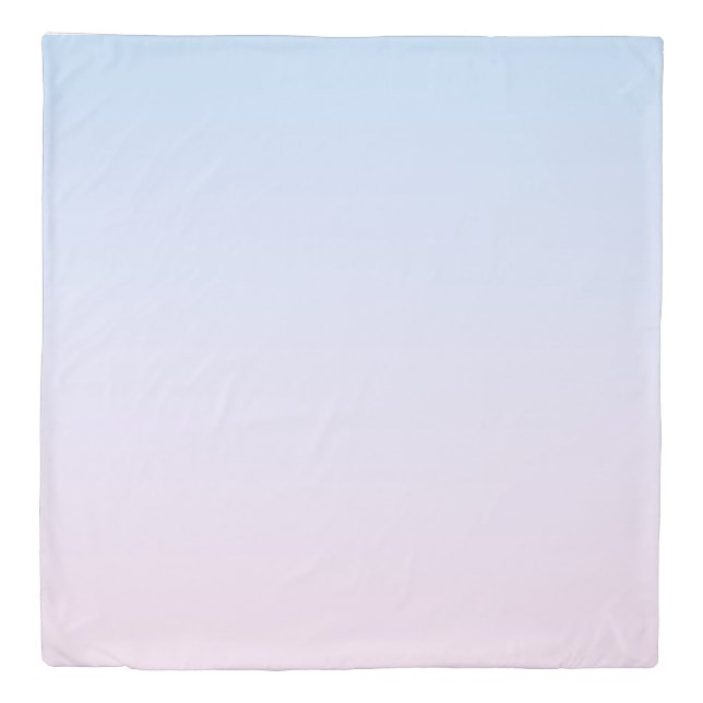 Pale Pink and Blue Gradient Background Duvet Cover (Front)