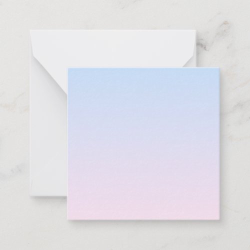 Pale Pink and Blue Gradient Background Note Card