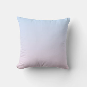 Pale Pink and Blue Gradient Background Throw Pillow