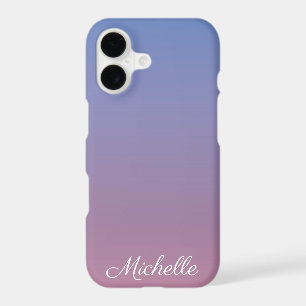 Pale pink and blue gradient ombre iPhone 17 case