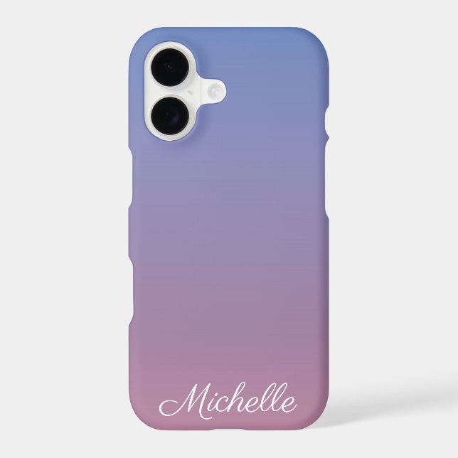 Pale pink and blue gradient ombre Case-Mate iPhone case (Back)