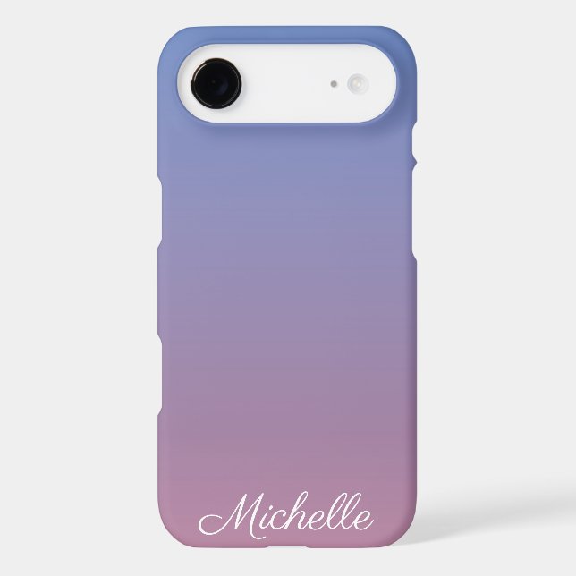 Pale pink and blue gradient ombre Case-Mate iPhone case (Back)