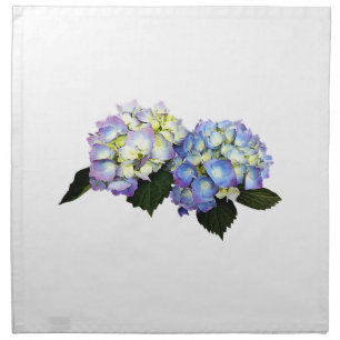 Pale Pink and Blue Hydrangea Napkin