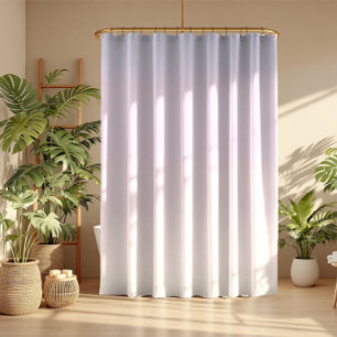 Pale pink and blue ombre shower curtain