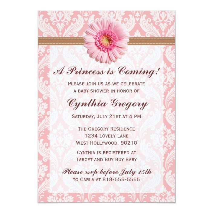 daisy baby shower invitations