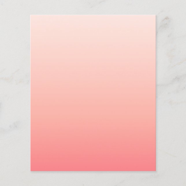 Pale pink and peach gradient flyer (Front)
