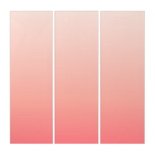 Pale pink and peach gradient triptych