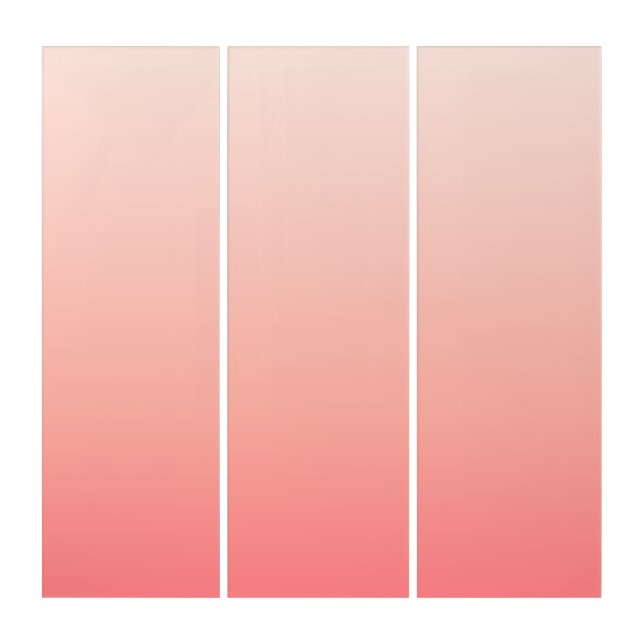 Pale pink and peach gradient triptych (Front)