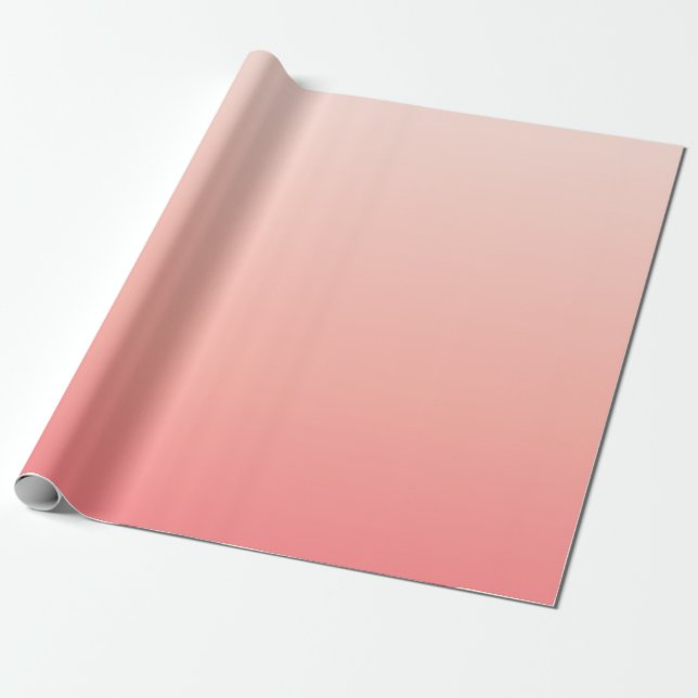 Pale pink and peach gradient wrapping paper (Unrolled)