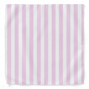 Pale pink and white candy stripes bandana