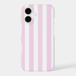 Pale pink and white candy stripes iPhone 17 case