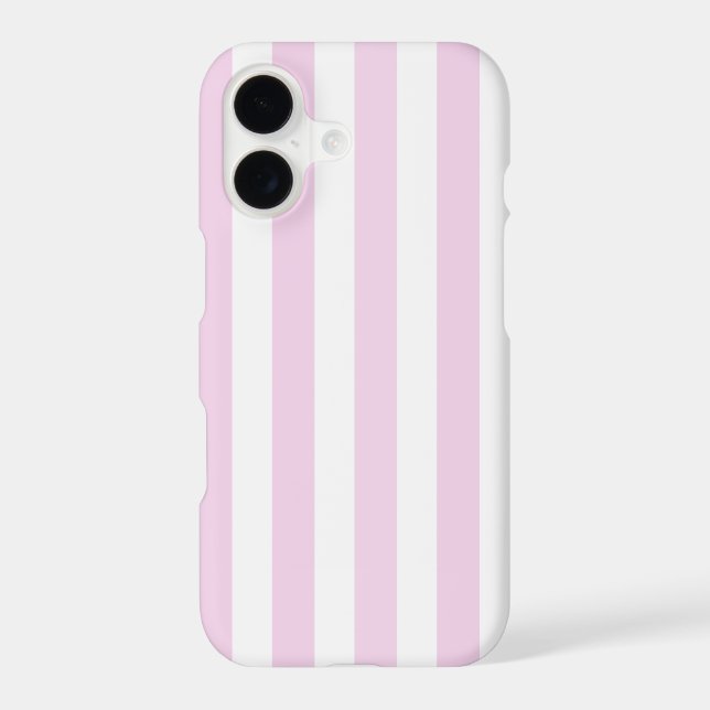 Pale pink and white candy stripes Case-Mate iPhone case (Back)