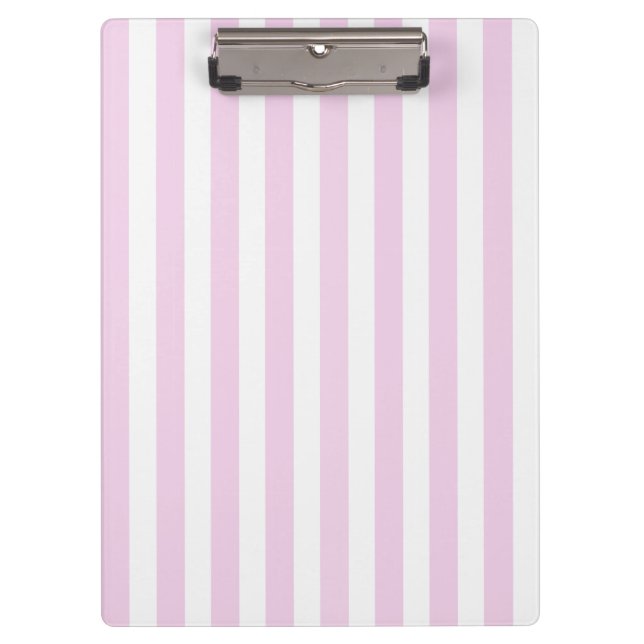 Pale pink and white candy stripes clipboard (Front)
