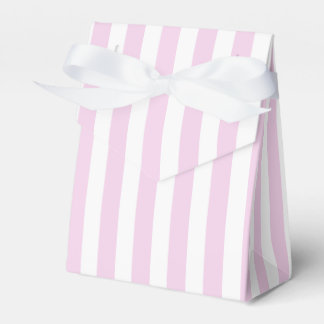 Pale pink and white candy stripes favor boxes