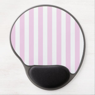 Pale pink and white candy stripes gel mouse pad