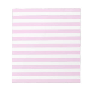 Pale pink and white candy stripes notepad