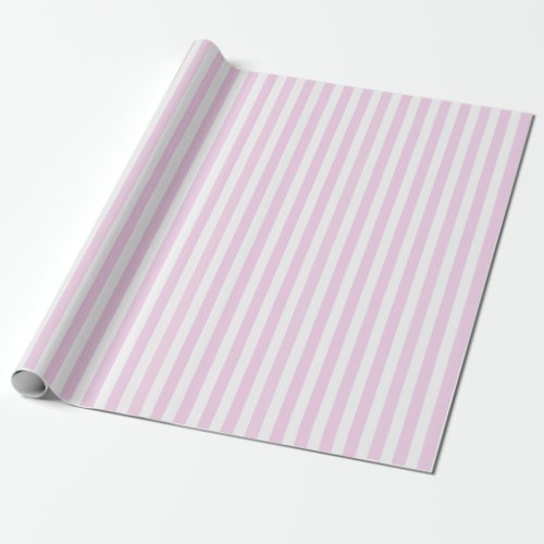 Pale pink and white candy stripes wrapping paper