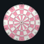 Pale Pink And White Dartboard With Darts<br><div class="desc">Pale Pink And White Dart Board</div>