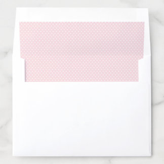 Pale pink and white polka dot envelope liner
