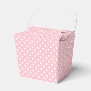 Pale Pink and White Polka Dot Favor Box