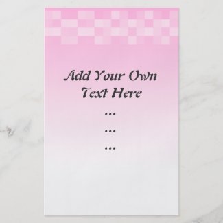 Pale Pink and White Squares Pattern. Flyer Design