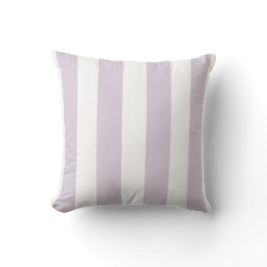 Pale Pink  and White Striped Throw Pillow